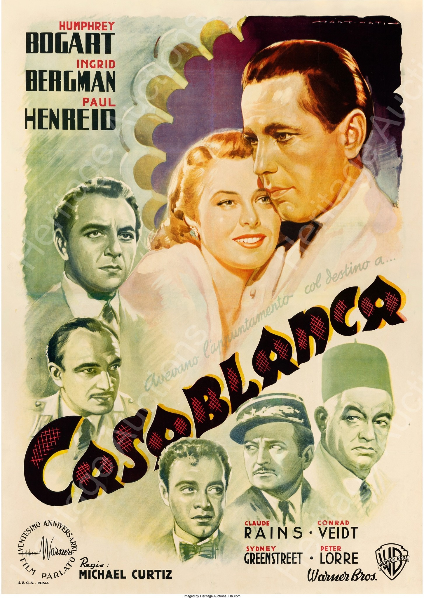 An Italian-issue "Casablanca" poster sold at auction for $487,000 (Heritage Auctions)