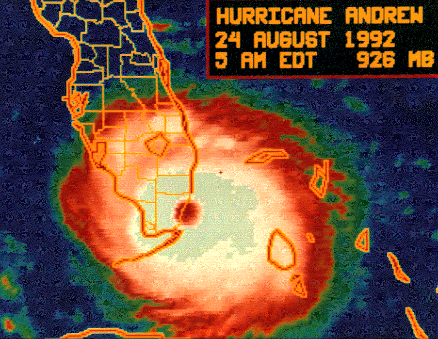 Image result for hurricane andrew hits florida