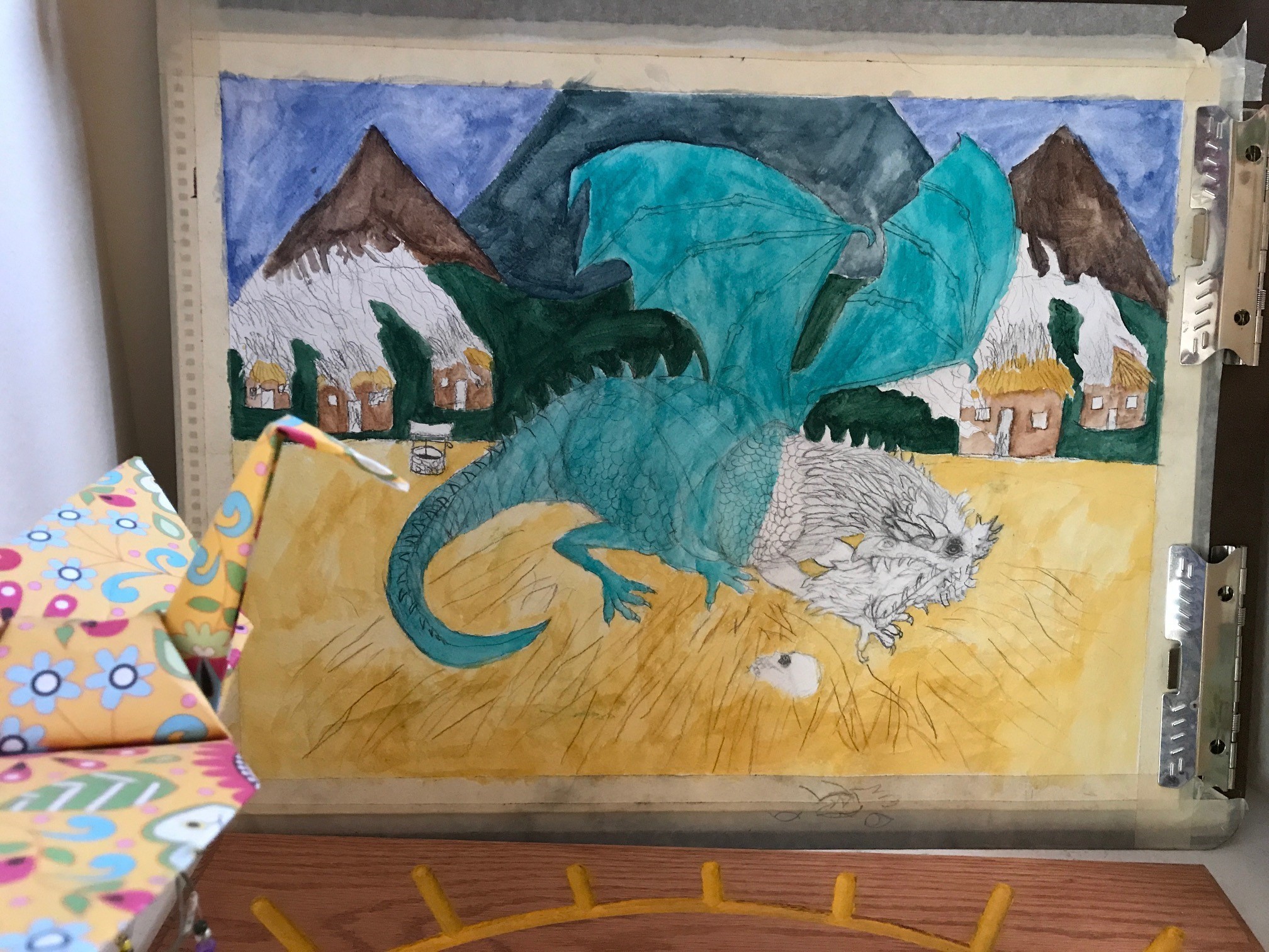 Joey's unfinished painting