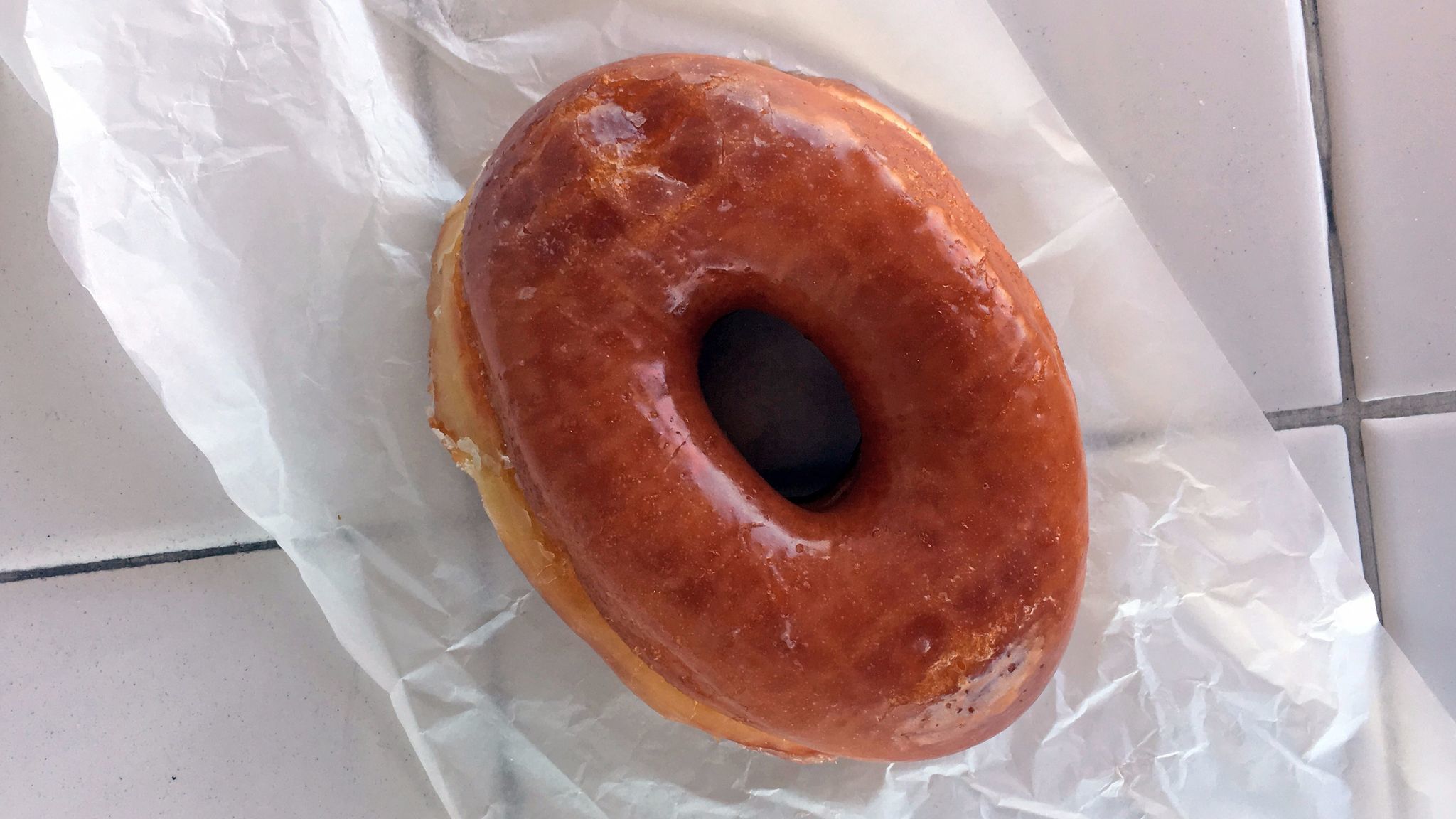 Glazed doughnut from Randy's Donuts.