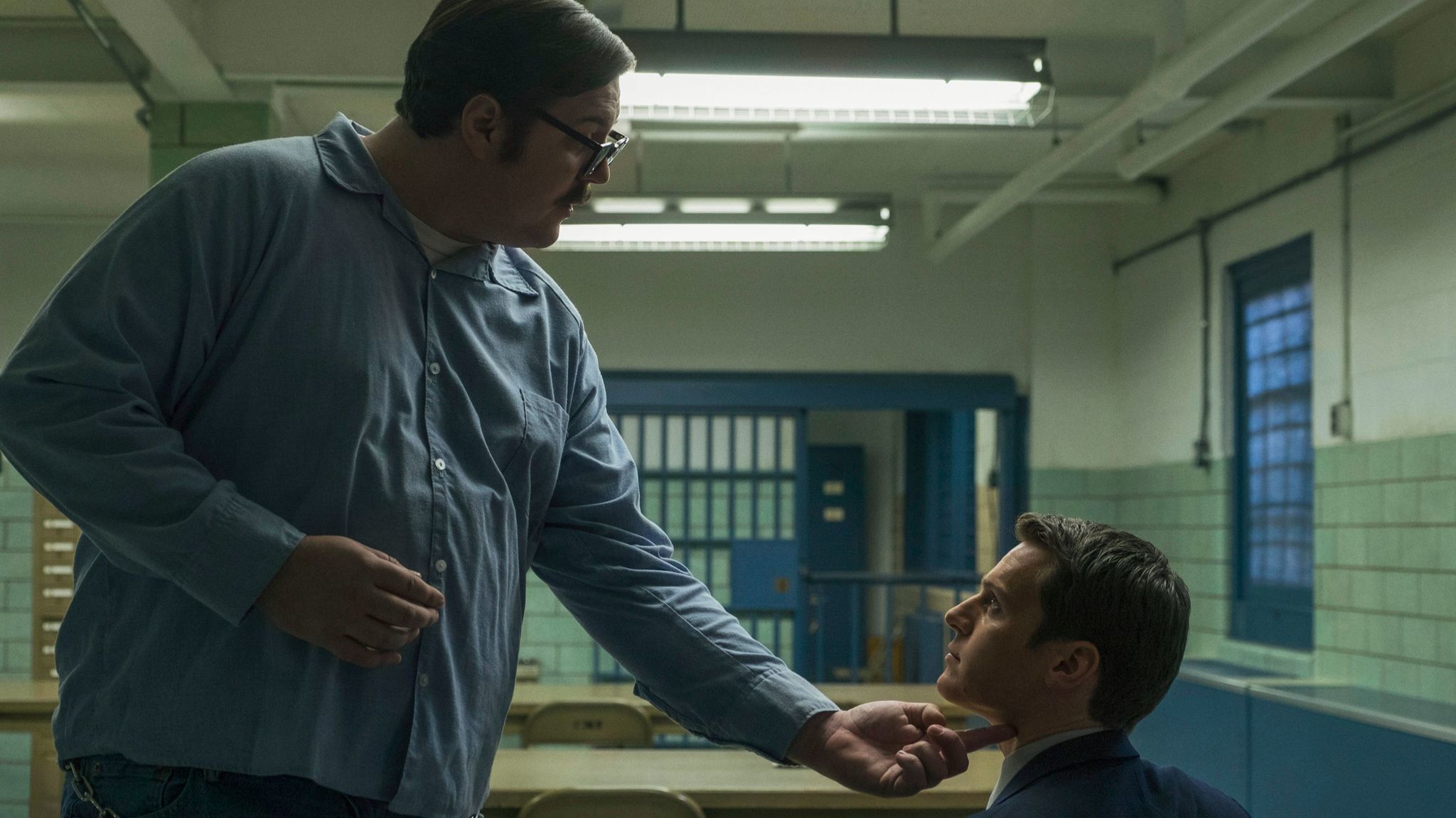 Cameron Britton and Jonathan Groff in "Mindhunter."