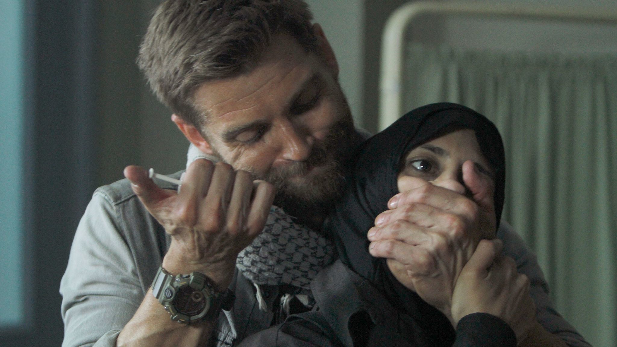 Mike Vogel and Shereen Martin on "The Brave."