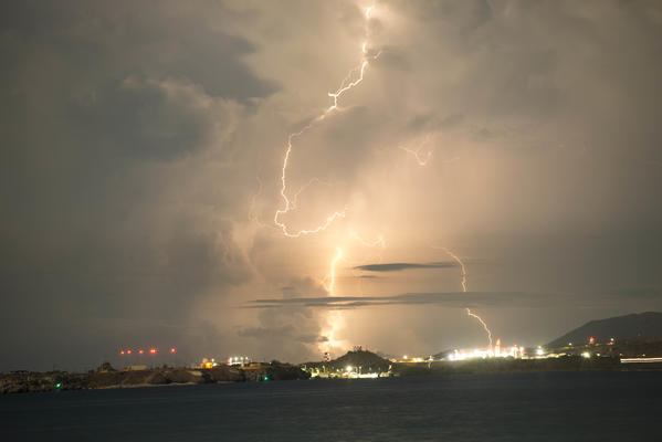 Lightning flashes over the Naval Station Guantanamo Bay as Hurricane Irma approaches. (Specialist 1st Class John Philip Wagner Jr. / U.S. Navy)