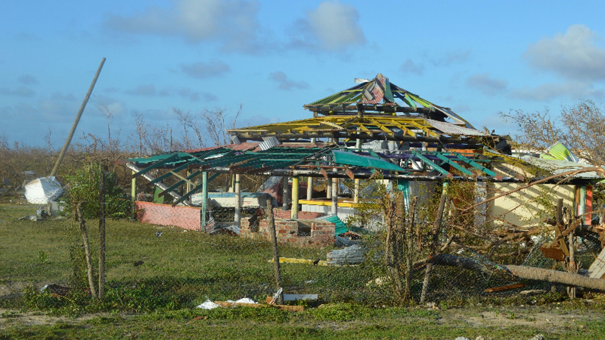 Damage in Barbuda on Sept. 7, after Hurricane Irma.