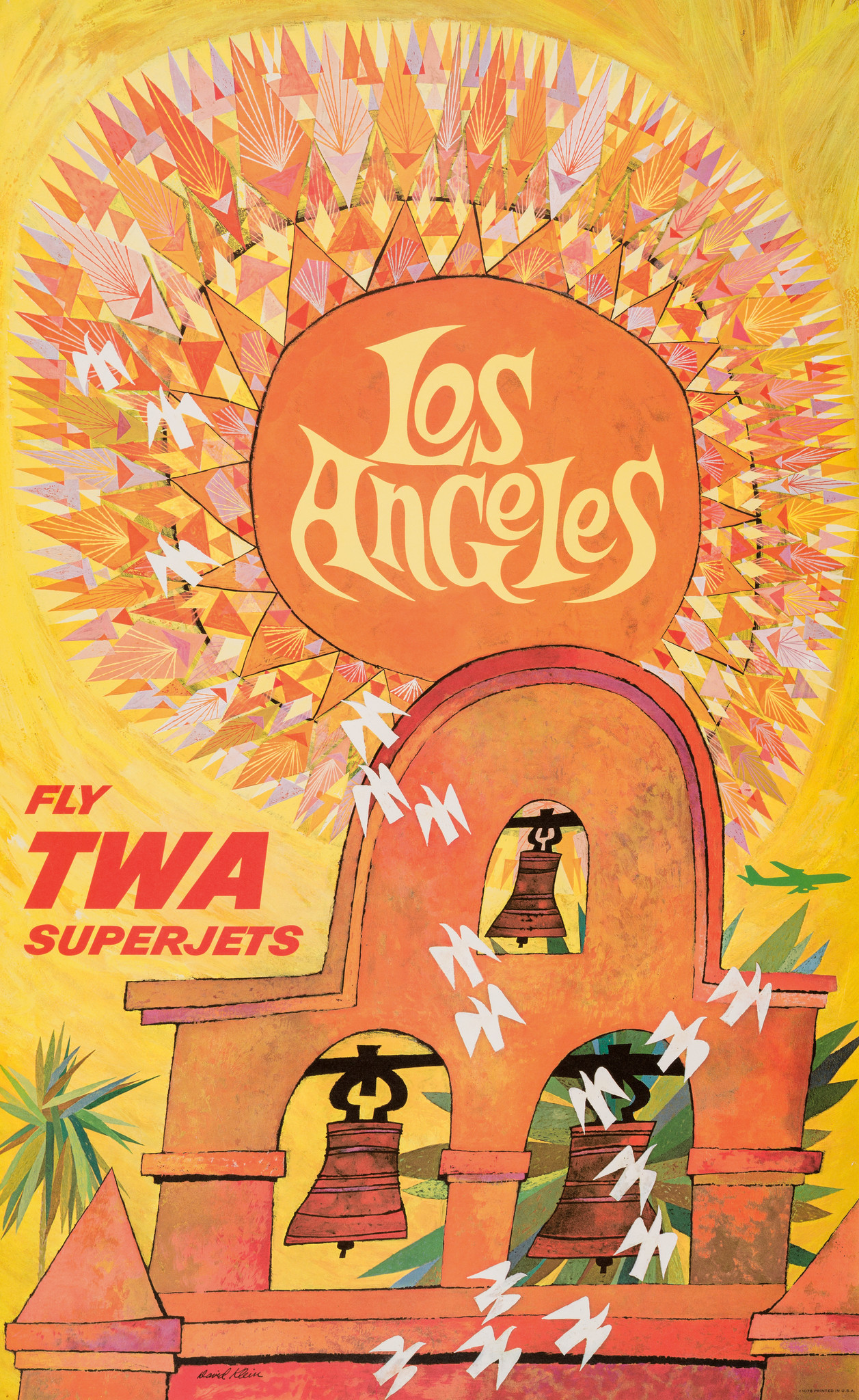 A 1960s poster for TWA by David Klein, in "Found in Translation" at LACMA.