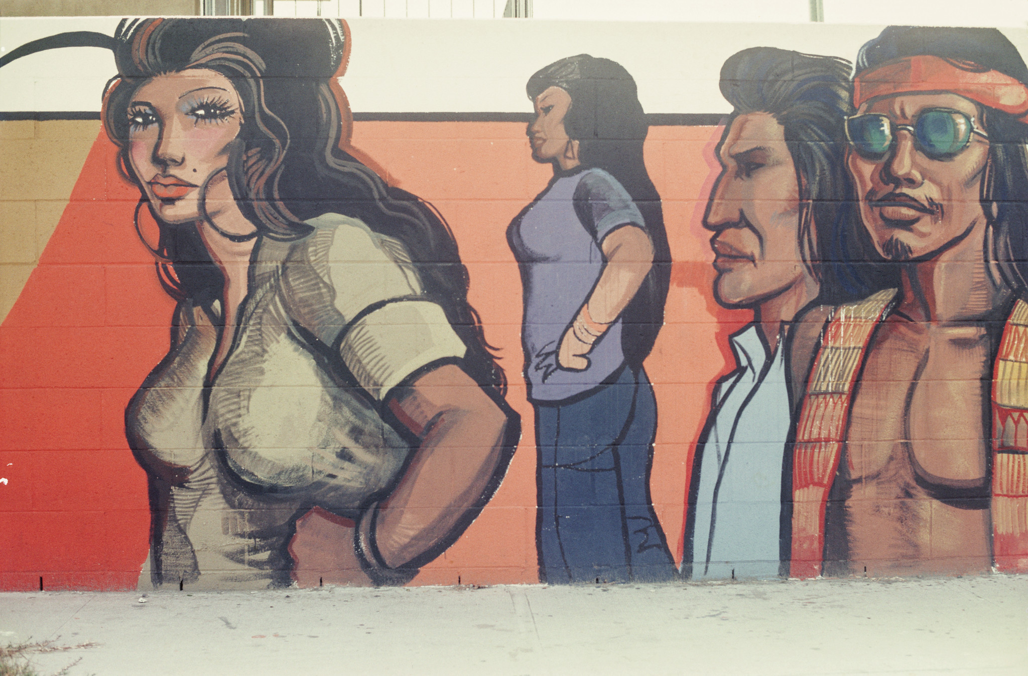 A Fountain Valley mural by Sergio O'Cadiz Moctezuma from the mid-1970s, from the show 