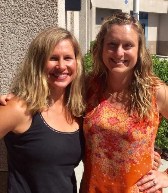 Moms' Club co-founders Colleen Henckels and Leah Anne Borrell.