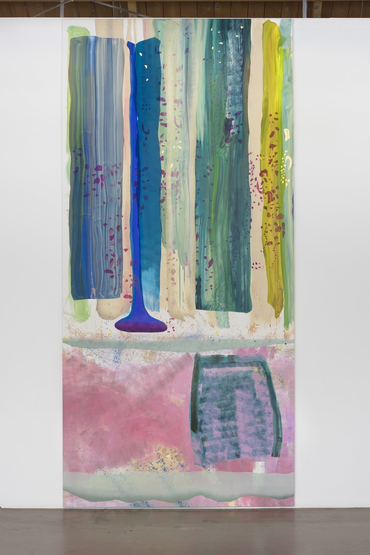 Monique Van Genderen, “Untitled,” 2017, oil and pigment on linen, 165 inches by 78 inches by 1.25 inches.