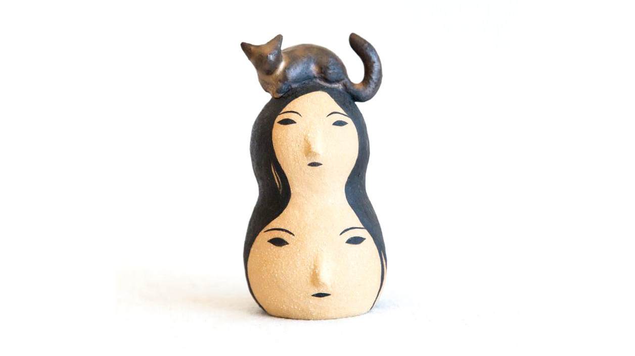 A two tiered Lady Sculpture 6 by Los Angeles based ceramist Rami Kim, $180. Photo:  Rami Kim