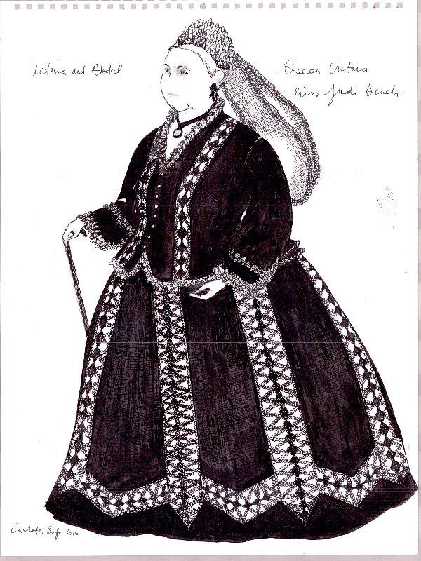 Sketches of costumes from "Victoria and Abdul."