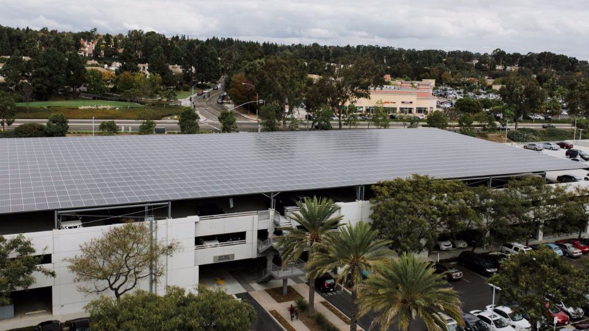 The solar panels at the Carmel Valley Kilroy Centre.