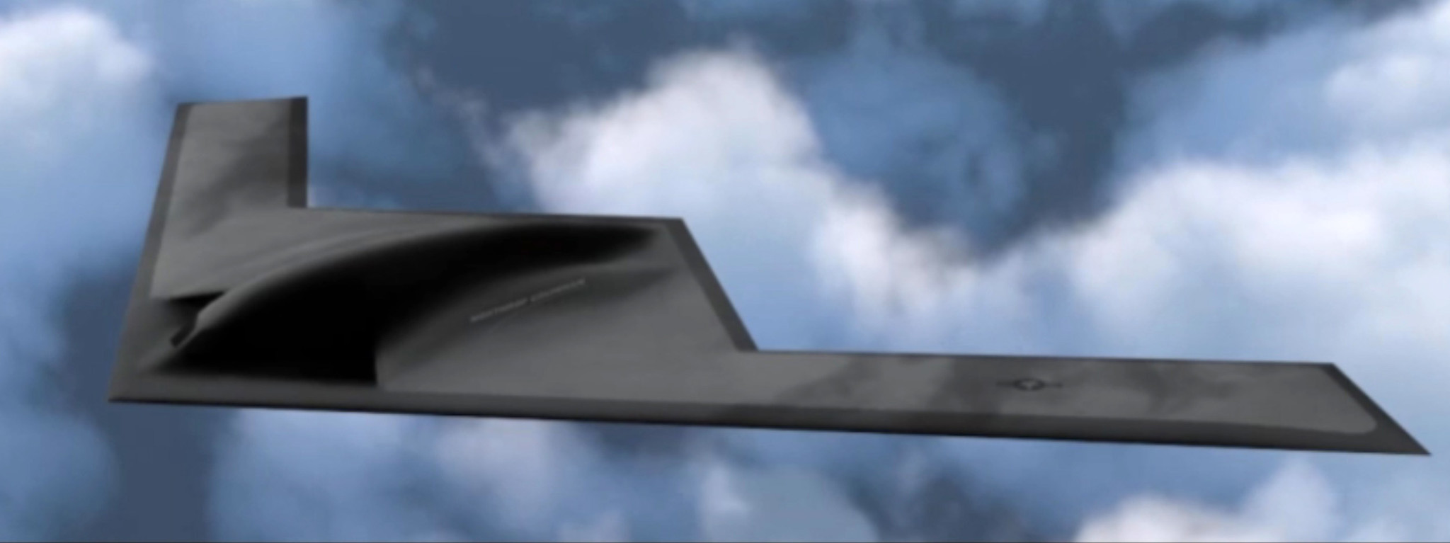Artist rendering of Air Force’s new B-21 bomber.