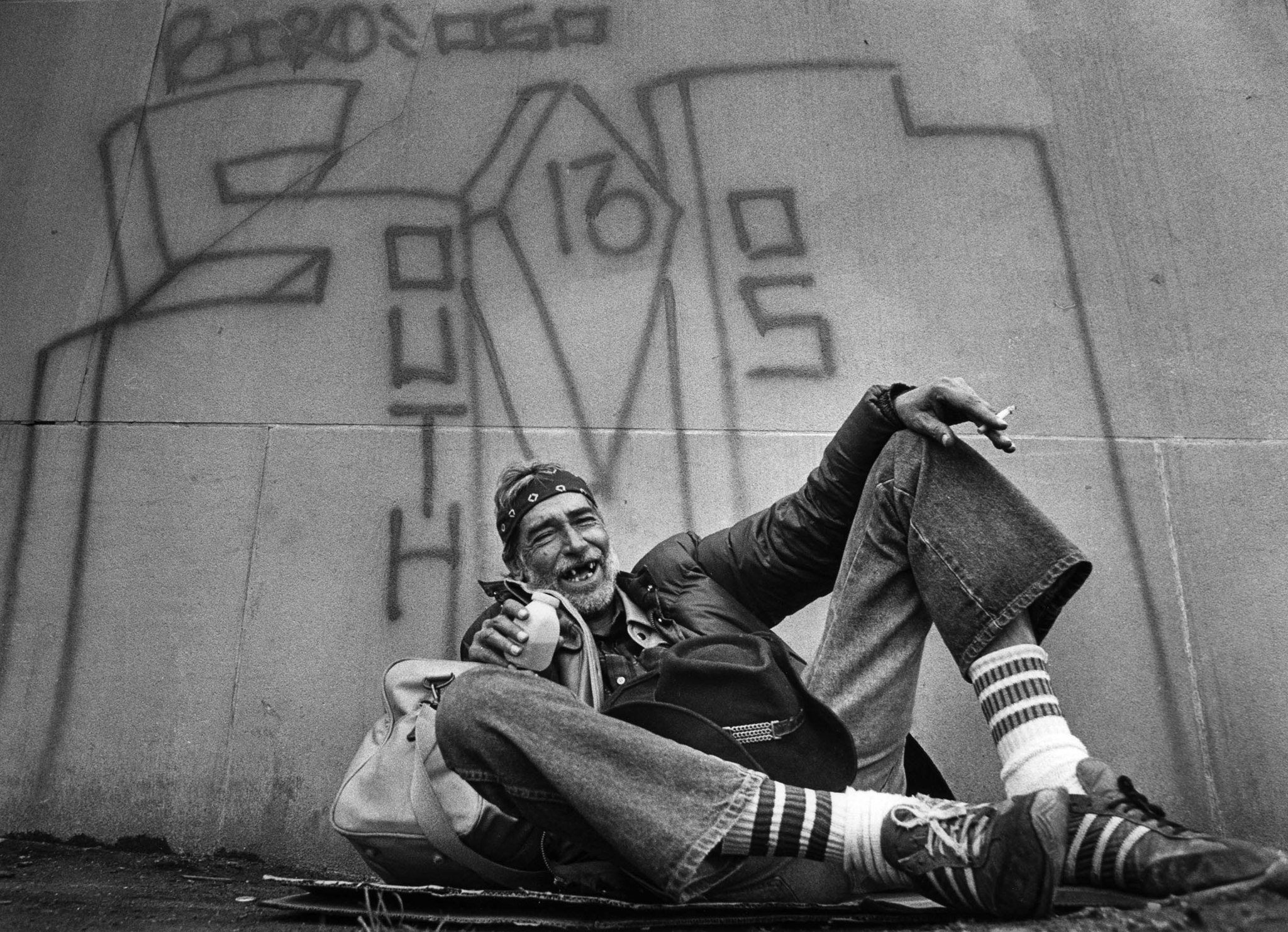 Jan. 12, 1987: Portrait of Bryan âTennesseeâ Harrison, homeless man. This photo appeared in the