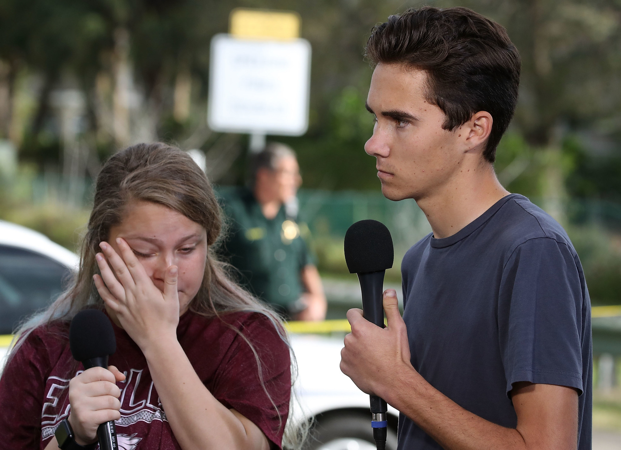 Kelsey Friend and David Hogg.