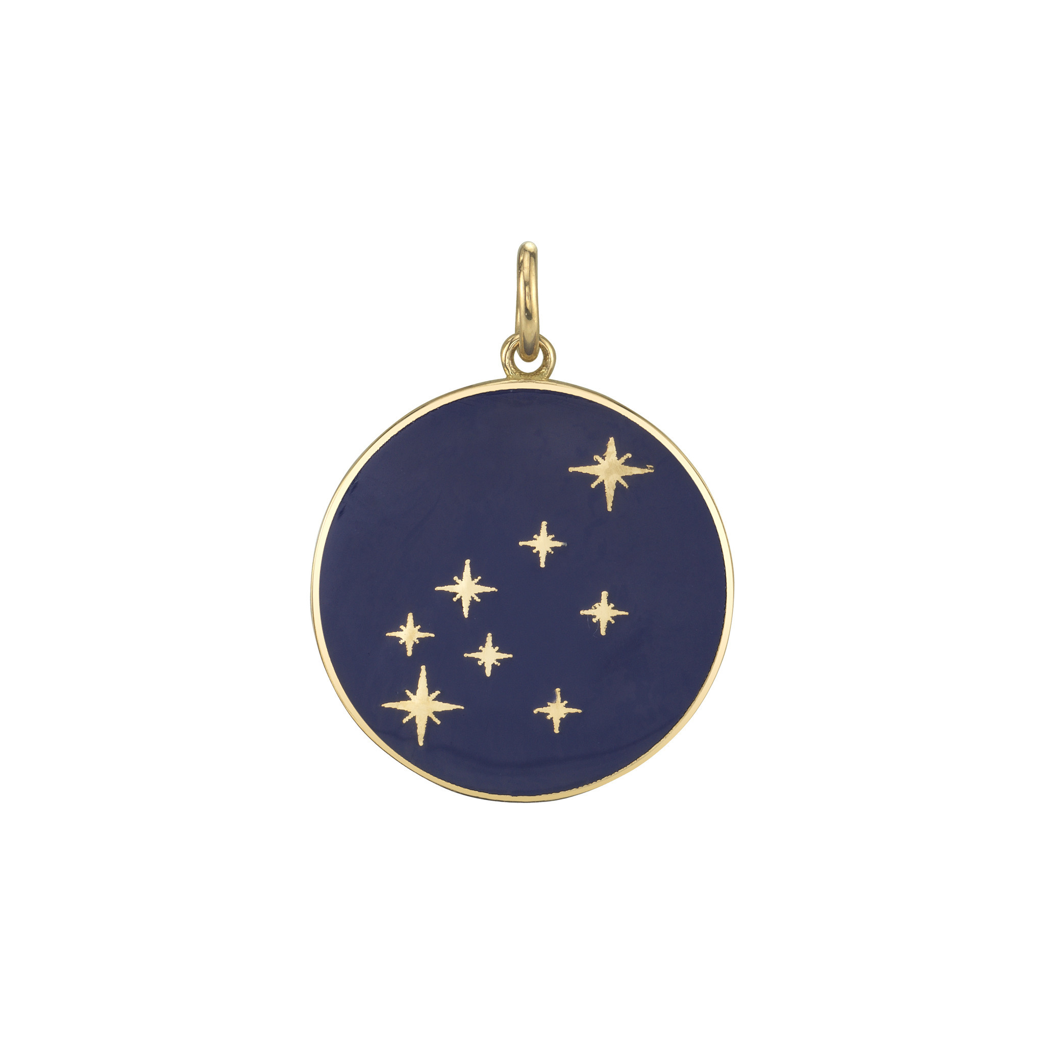Bare Collection's Constellation Aquarius Diamond Enamel Pendant.