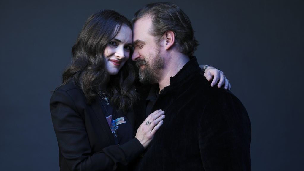 Winona Ryder and David Harbour.
