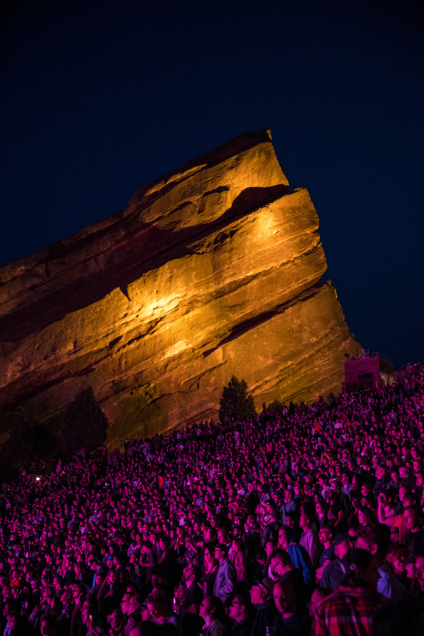 MORRISON, COLO. - MAY 21: Fans listen as Phantogram/Tycho performs at the Red Rocks Amphitheatre, o