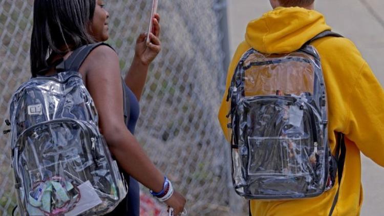 Marjory Stoneman Douglas were required to use clear backpacks after the Feb. 14 shootings.
