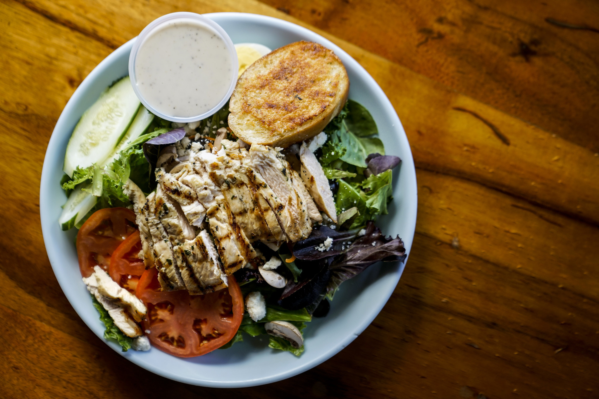HONOLULU, HI - AUGUST 22: Chicken Caesar Salad, photographed at the La Mariana Sailing Club on Wedne