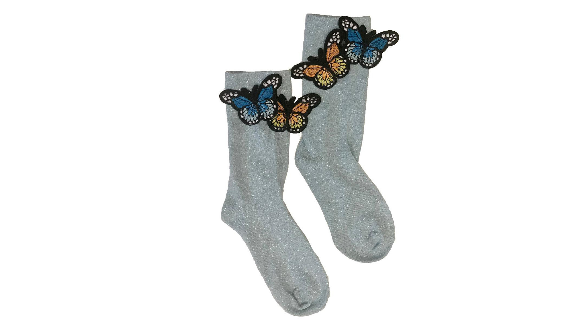 High Heel Jungle by Kathryn Eisman glitter socks with crystal floral embellishment, $39 at highheelj