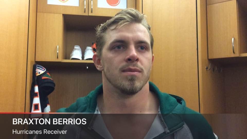 Braxton Berrios meets with the media after #MIAvsHOU