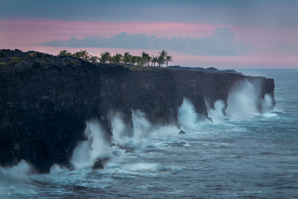 Island of Hawaii - Coastline at Hawaii Volcanoes National Park.