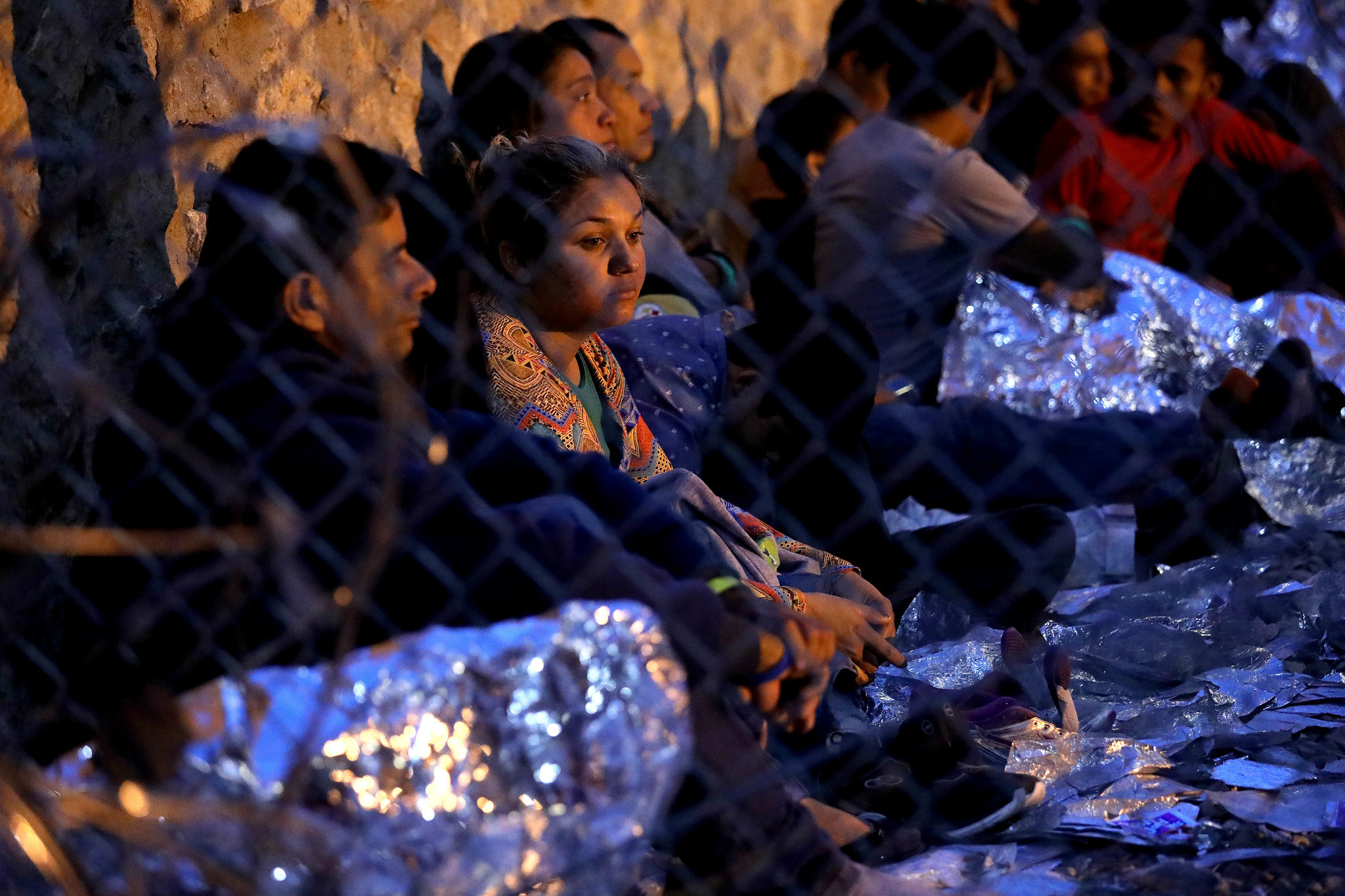 EL PASO, TEXAS — THURSDAY, MARCH 28, 2019: Hundreds of migrants seeking asylum are held in a tempor