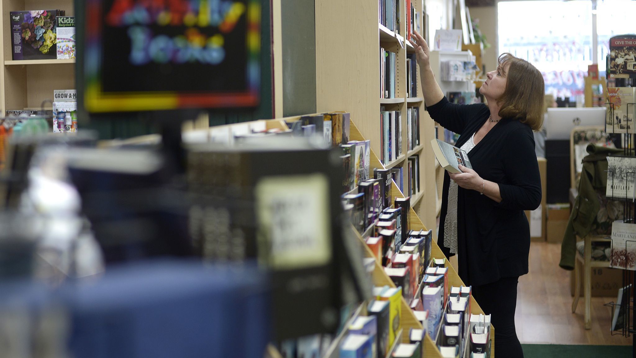 Owner Debbie Scheller at a Likely Story Bookstore in Sykesville Monday, Feb 4, 2019. A Likely Story