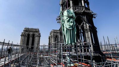 Antes del incendio, el proyecto de renovación de $ 6.8 millones ofreció un raro vistazo a las estatuas de Notre Dame